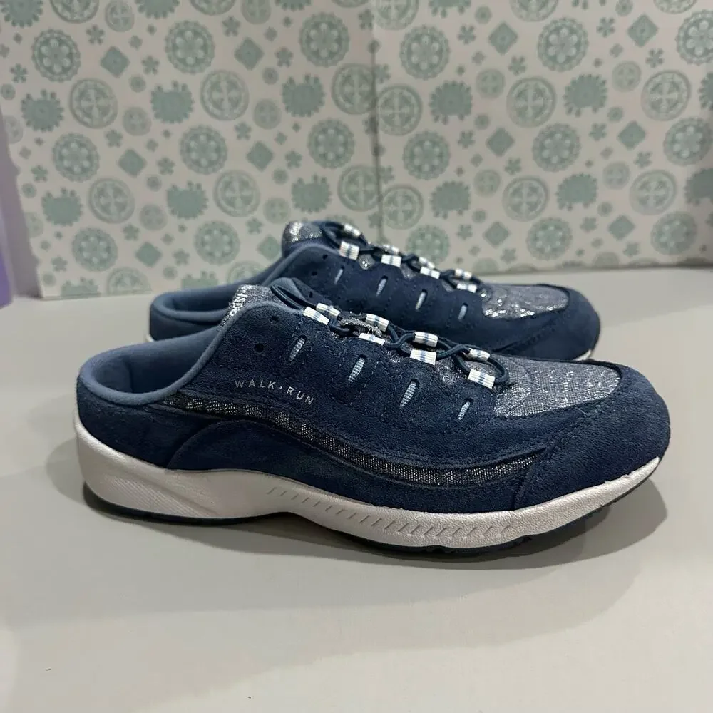 Easy spirit Seromy blue slip on mules permanent lace up size 8 - Picture 7 of 15